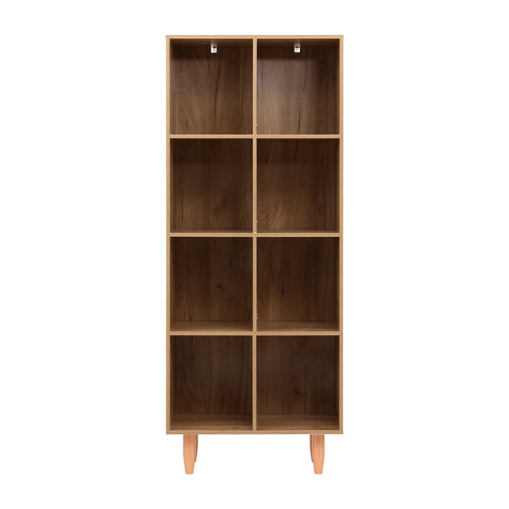 4-Tier Multi-Compartment Bookshelf, Walnut - Artiss