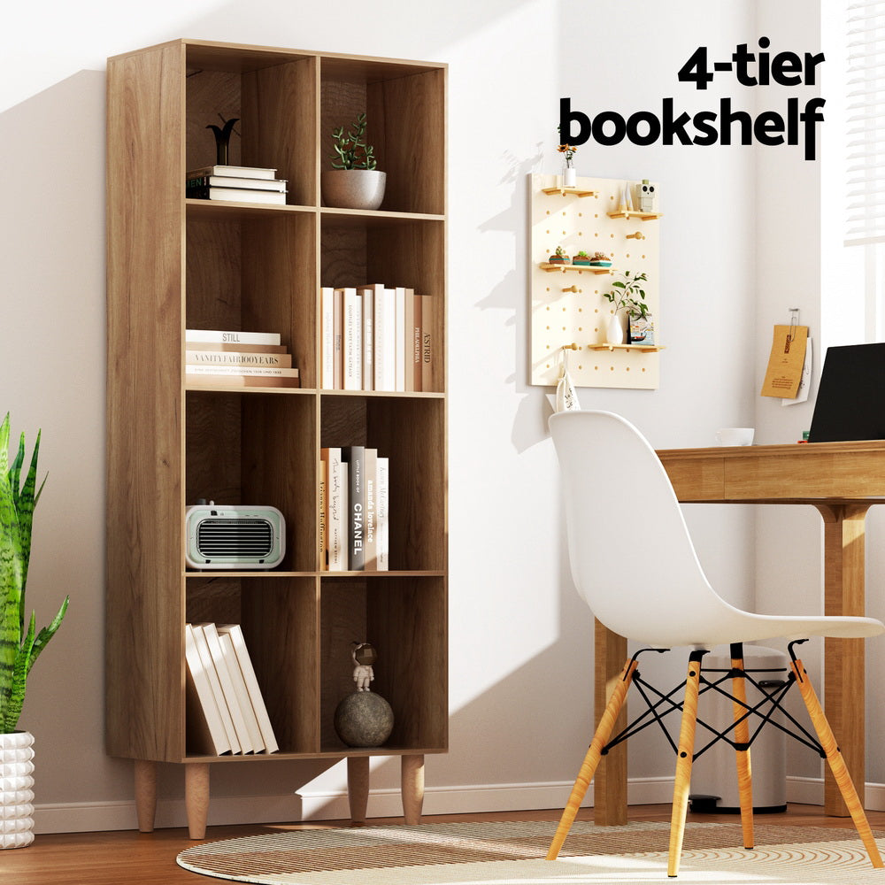 LEOR 4-Tier Bookshelf Walnut