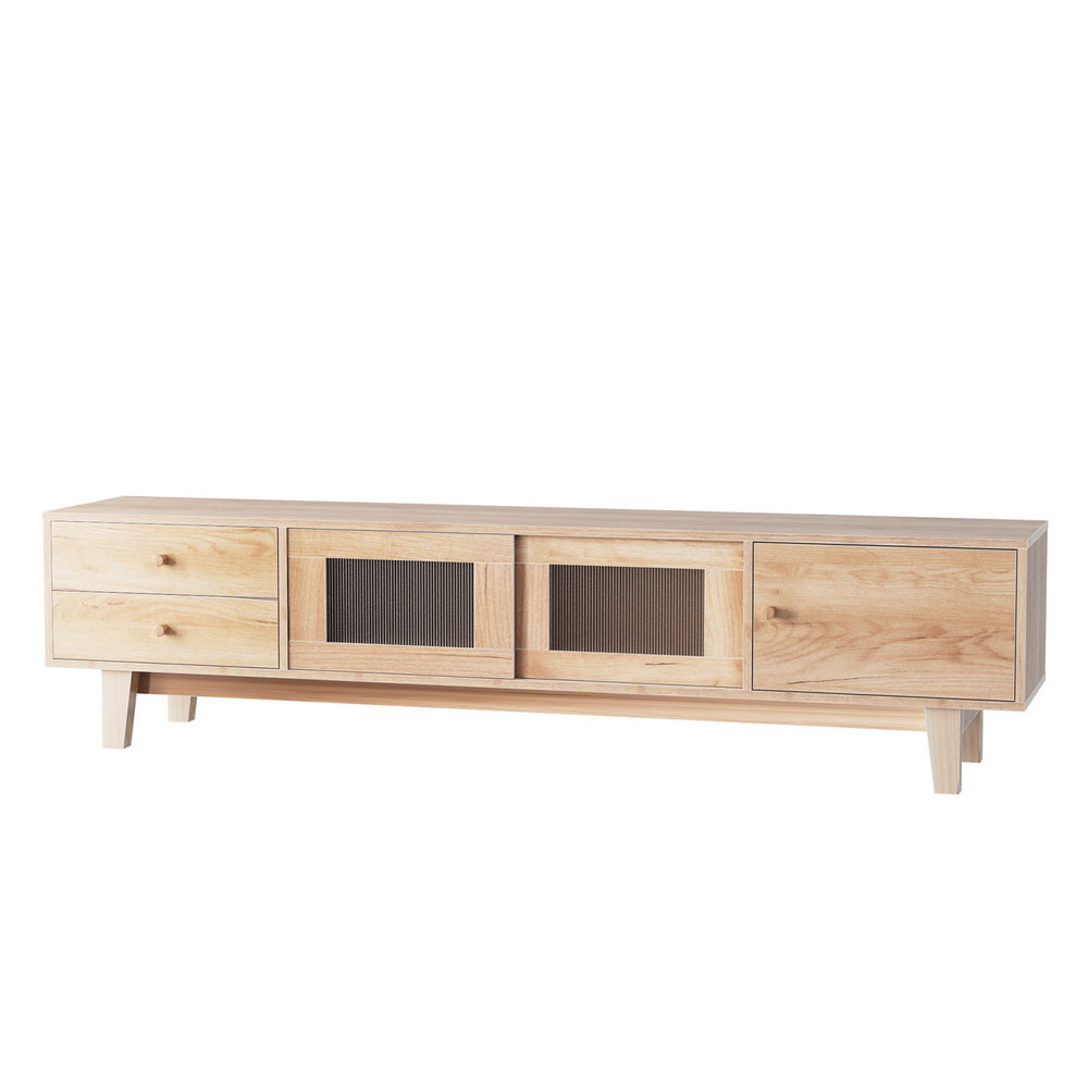 180cm Pine TV Cabinet Entertainment Unit, Drawers - Artiss