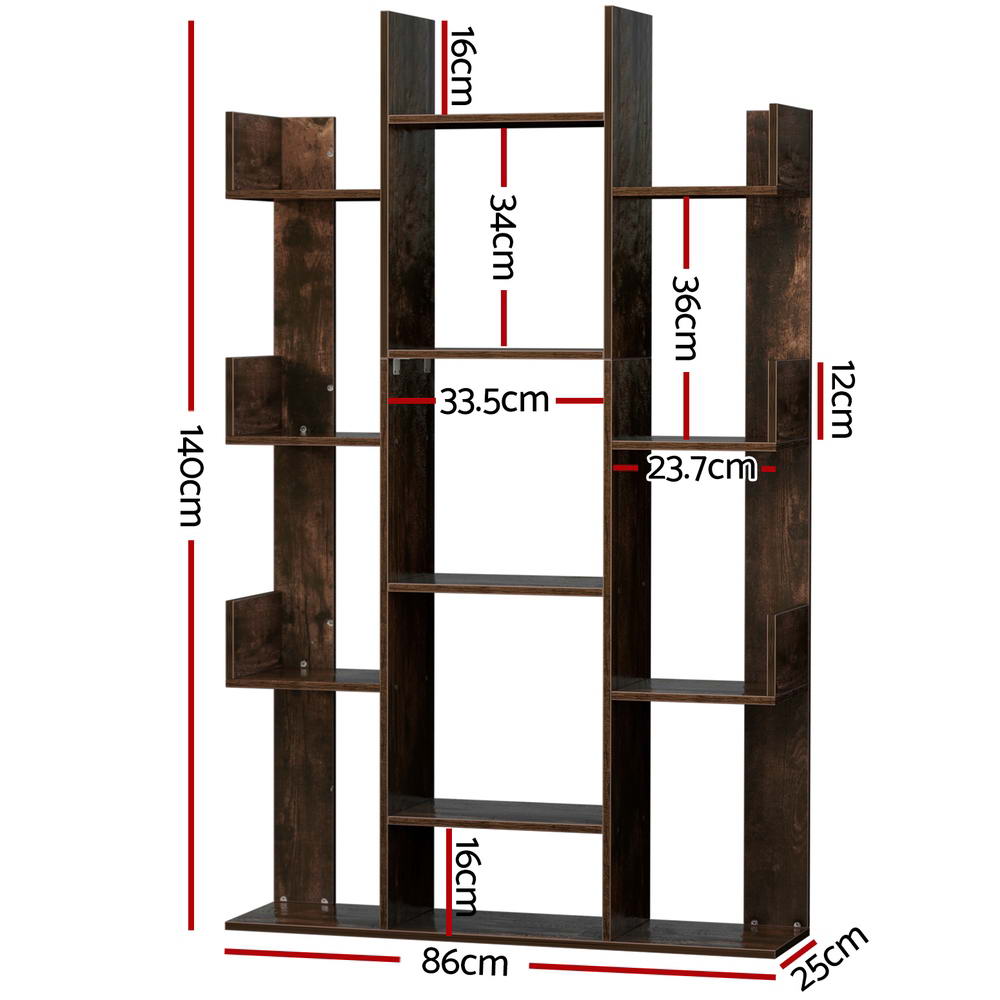 ROMI Tree-Shaped Bookshelf Walnut