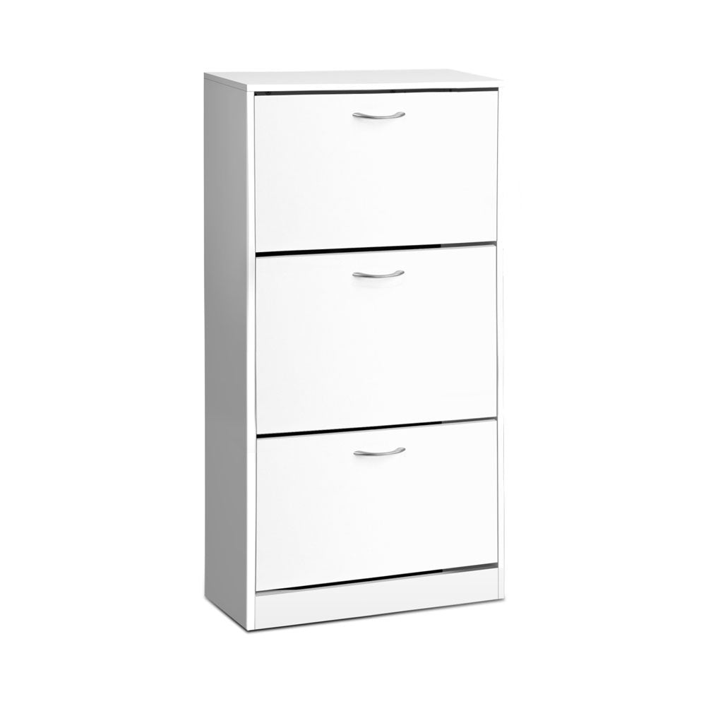 Ivy Shoe Rack Cabinet 36 Pairs Adjustable Shelves White