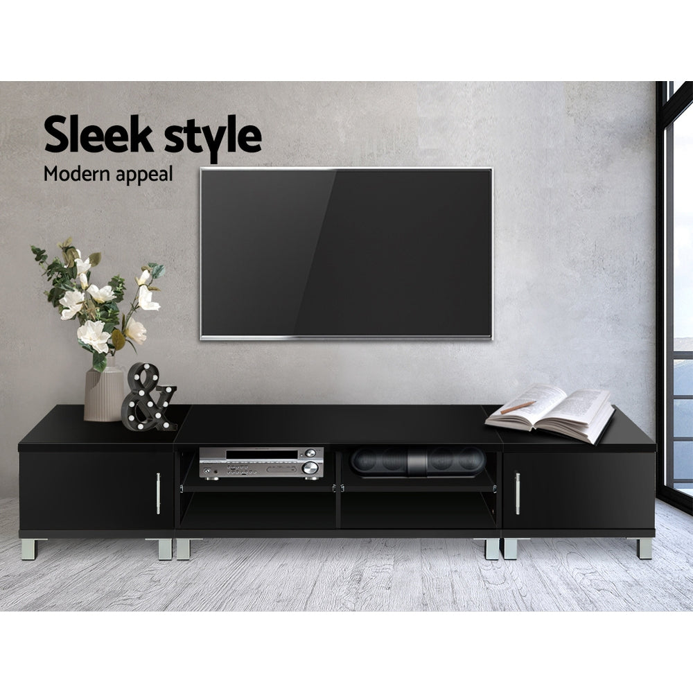 Danson 190cm TV Cabinet Entertainment Unit Black