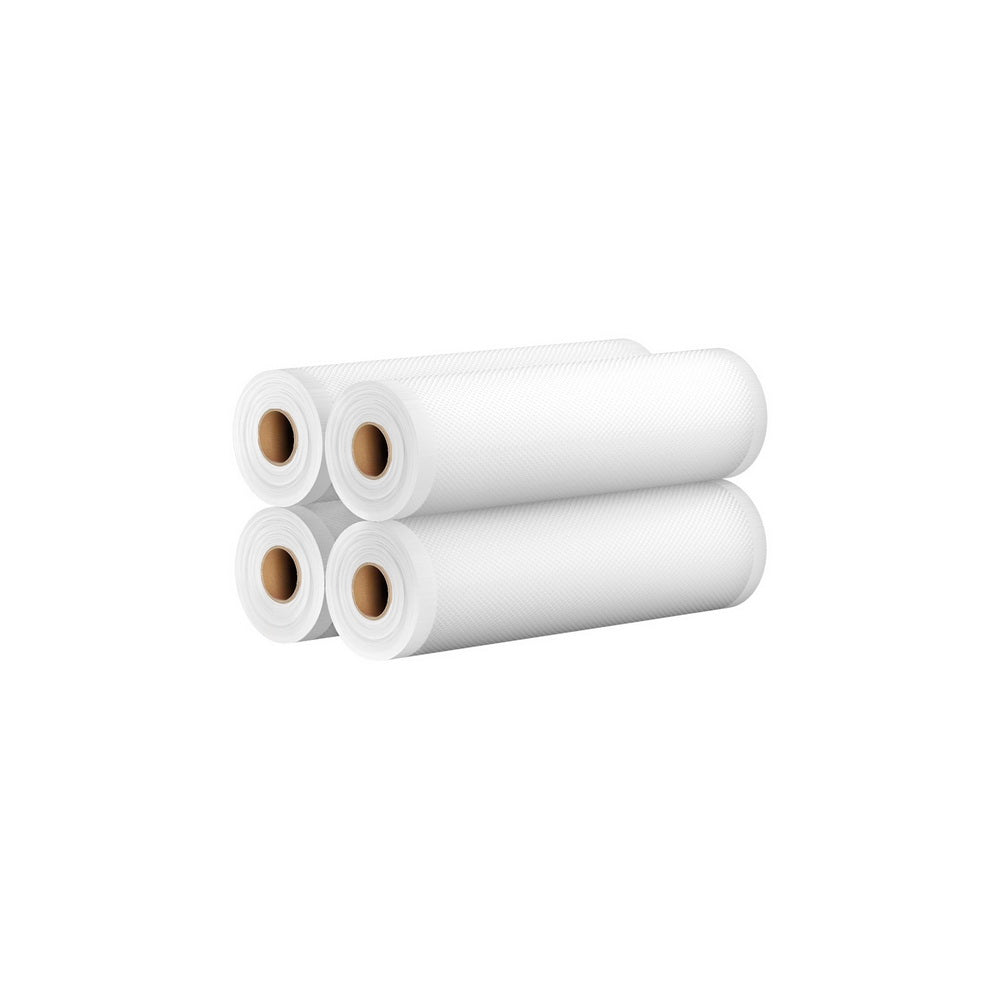 4-Pack 25cm x 6m Food Vacuum Sealer Bags Transparent