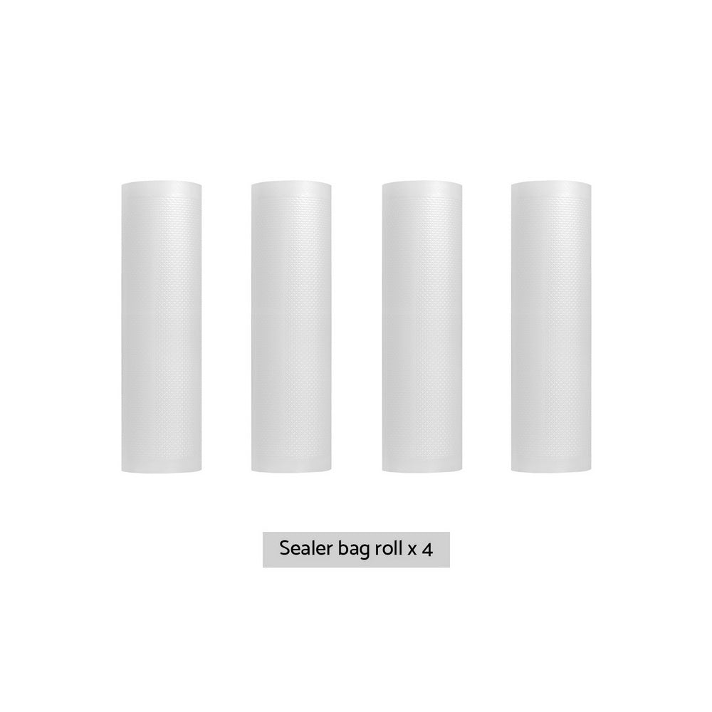 4-Pack 25cm x 6m Food Vacuum Sealer Bags Transparent