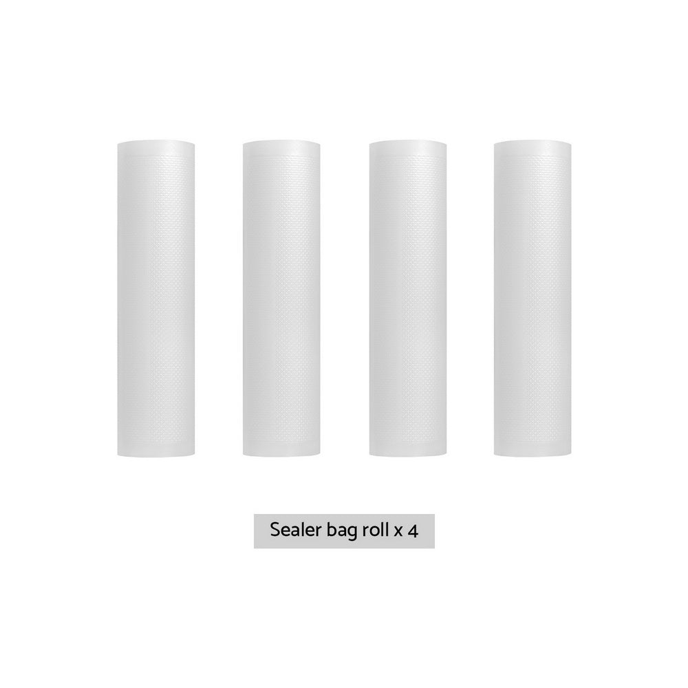 4-Pack 28CMx6M Food Vacuum Sealer Bags Transparent Rolls