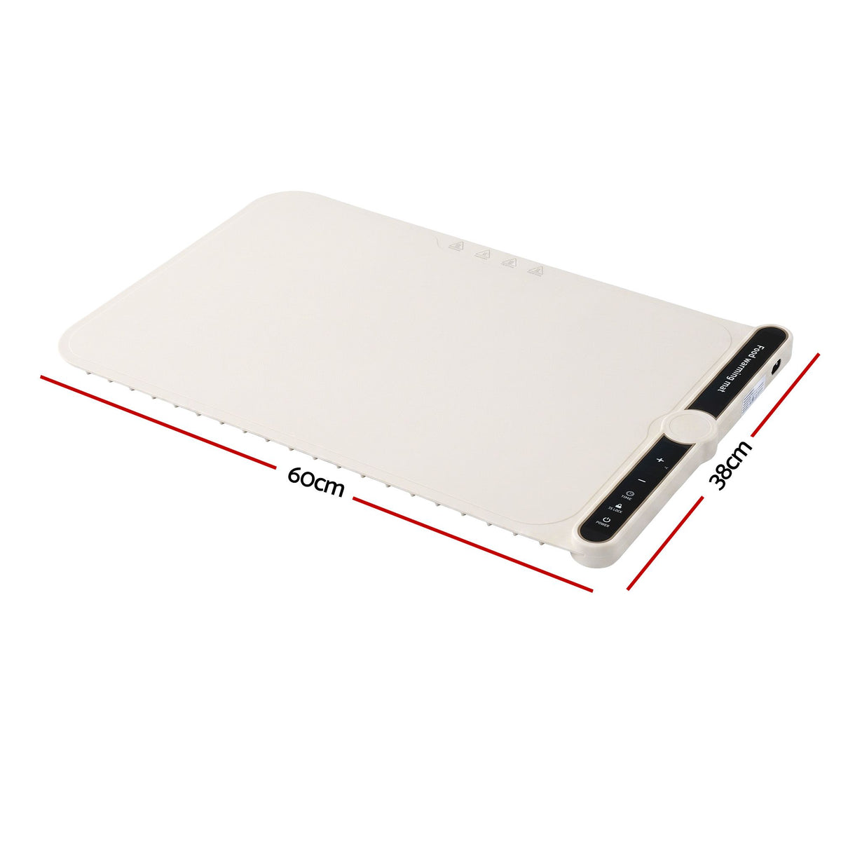 Devanti Food Warming Mat 60 x 38cm Electric With Timer White