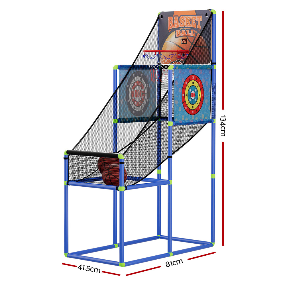 Arcade Basketball Game Adjustable Electronic Scorer Kids Blue