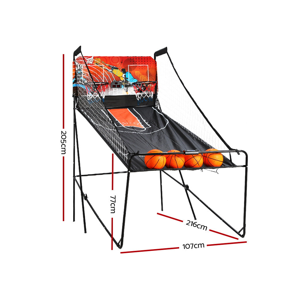 Double Shoot Basketball Arcade Game Electronic Scorer 8 Modes Black