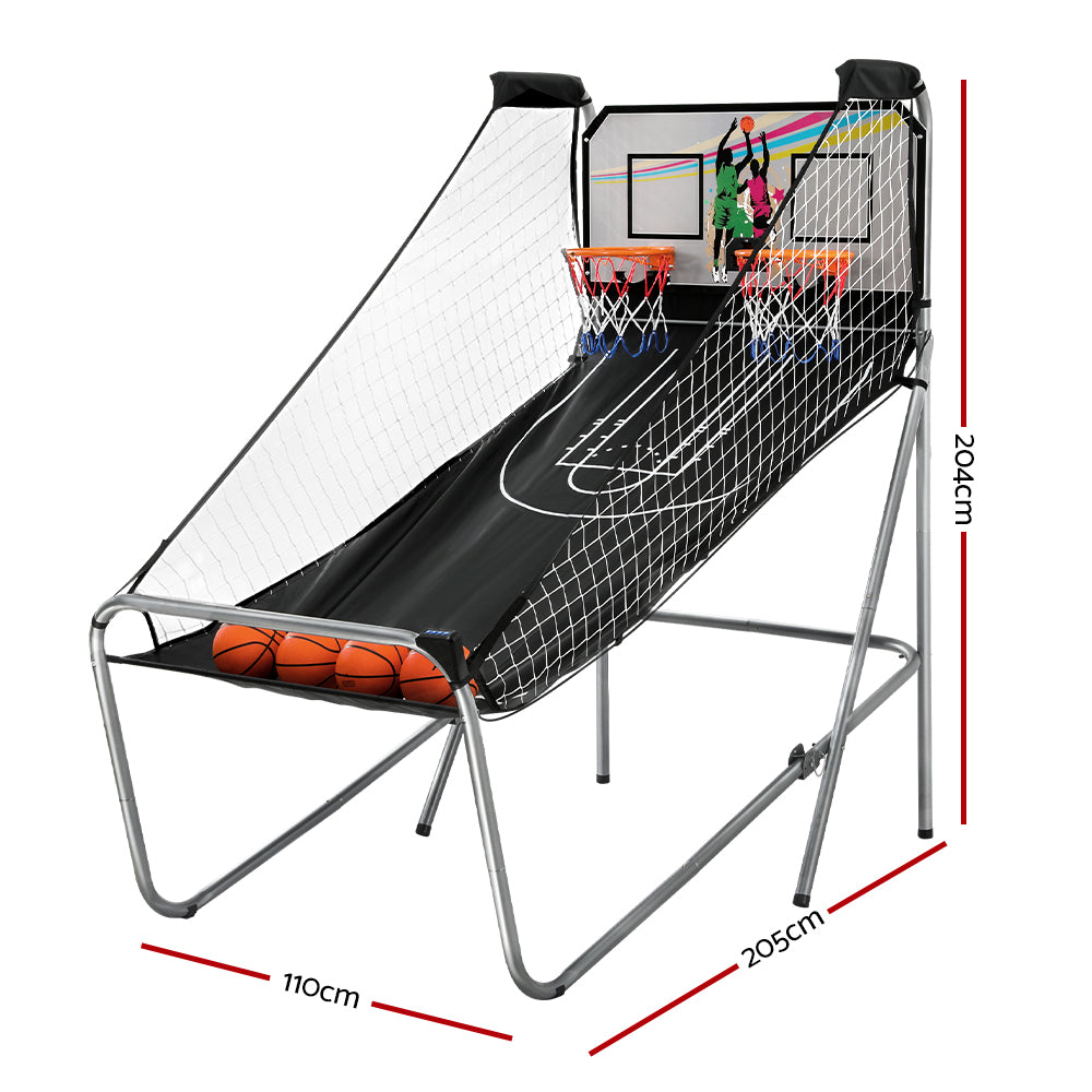 Double Shoot Basketball Arcade Game Electronic Scorer 8 Modes Grey