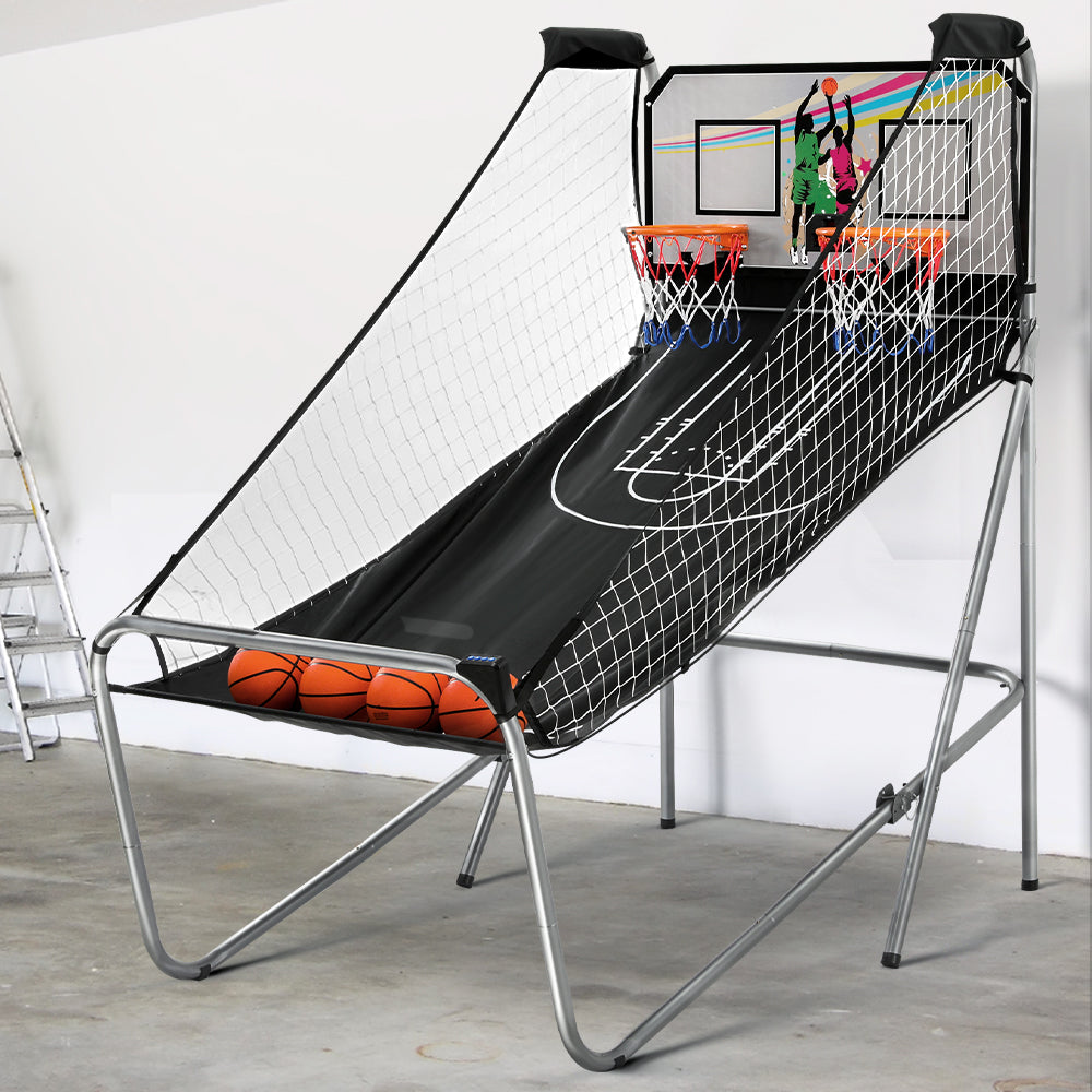 Double Shoot Basketball Arcade Game Electronic Scorer 8 Modes Grey