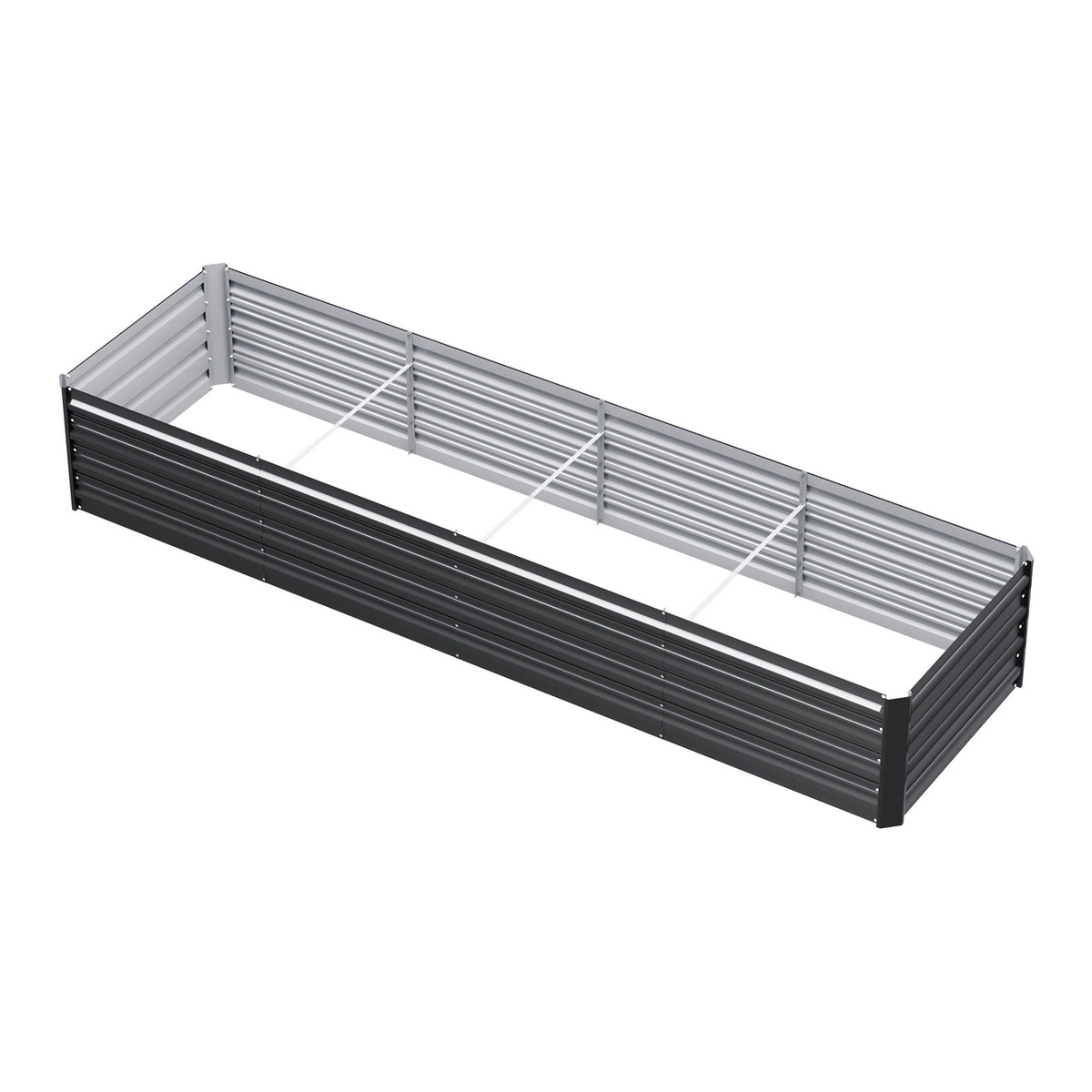Green Fingers 2-in-1 Raised Garden Bed Kit 240cm Galvanised Steel