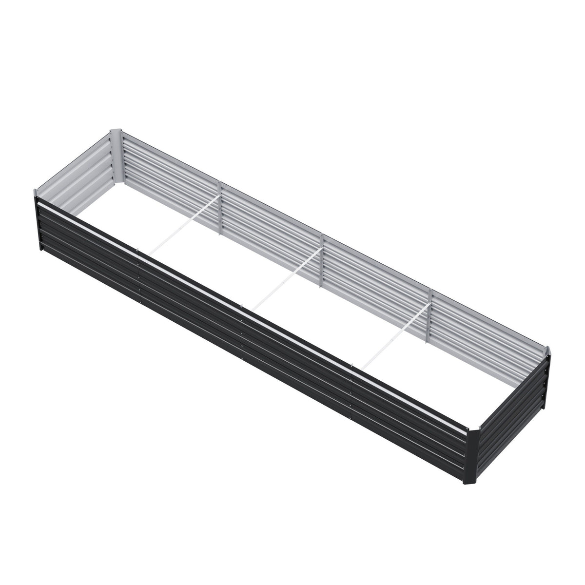 Green Fingers 2-in-1 Raised Garden Bed Kit 320cm Galvanised Steel