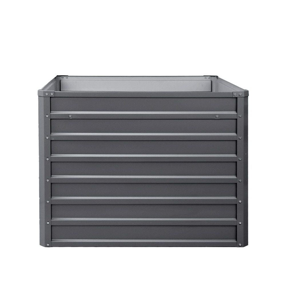 Green Fingers 2x Raised Garden Bed 100x100x77cm Galvanised Planter Box