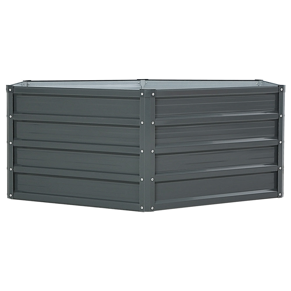 Green Fingers 2x Raised Garden Bed 130x130x46cm Galvanised Aluminium Planter Box
