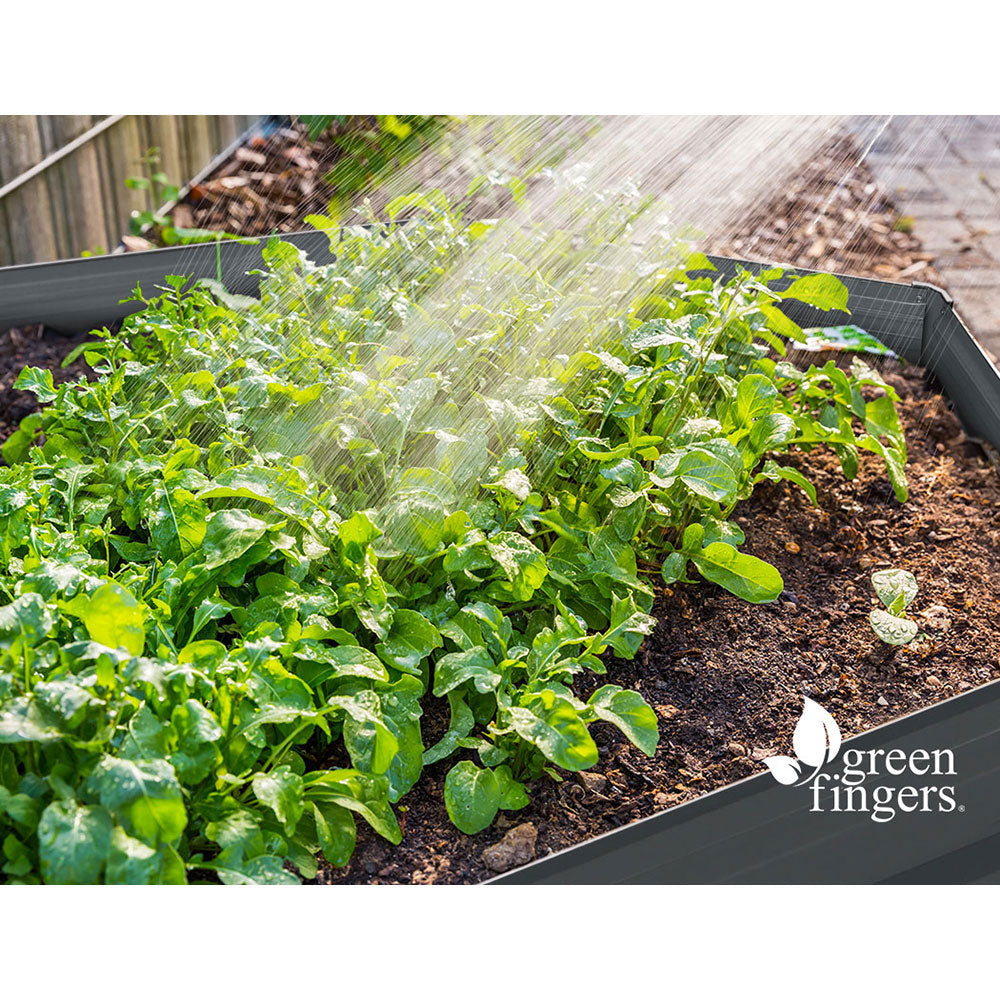 Green Fingers 2x Raised Garden Bed 130x130x46cm Galvanised Aluminium Planter Box