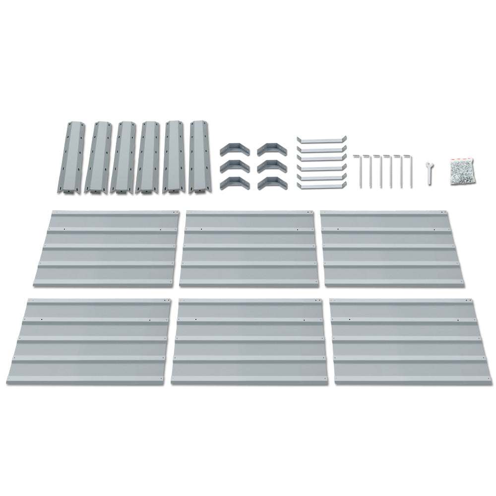 Green Fingers 2x Raised Garden Bed 130x130x46cm Galvanised Aluminium Planter Box