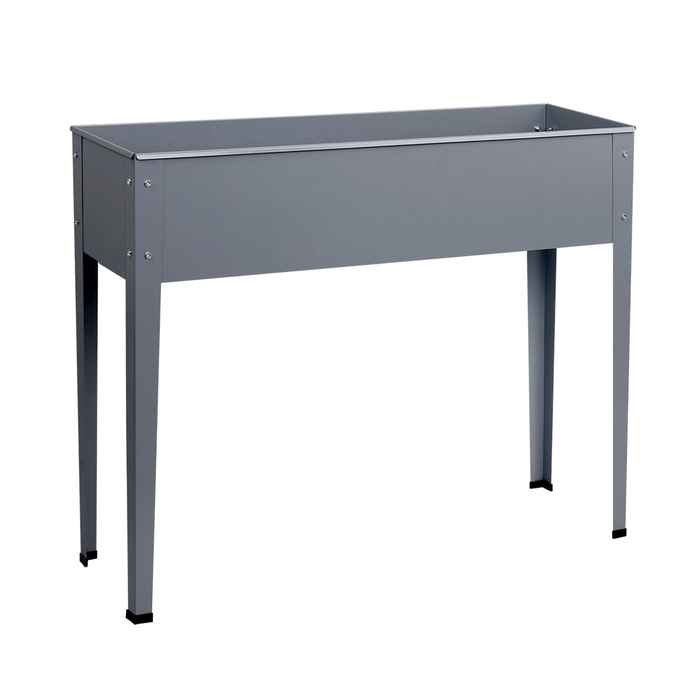 Green Fingers 100x80x30cm Elevated Planter Box Galvanised Steel
