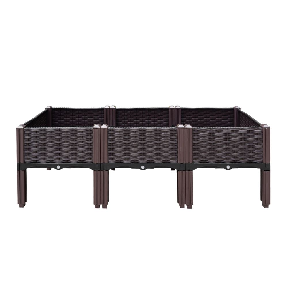 Green Fingers Raised Garden Bed 120x40x36cm PP Planter Box