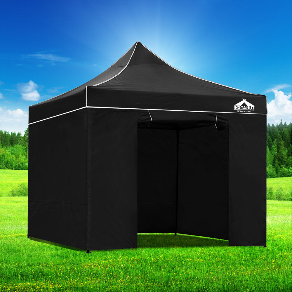Instahut 3x3m Pop-Up Gazebo Marquee Tent Black