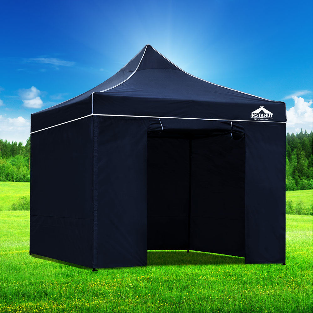 Instahut 3x3 Pop Up Gazebo Folding Tent 500D Oxford Navy