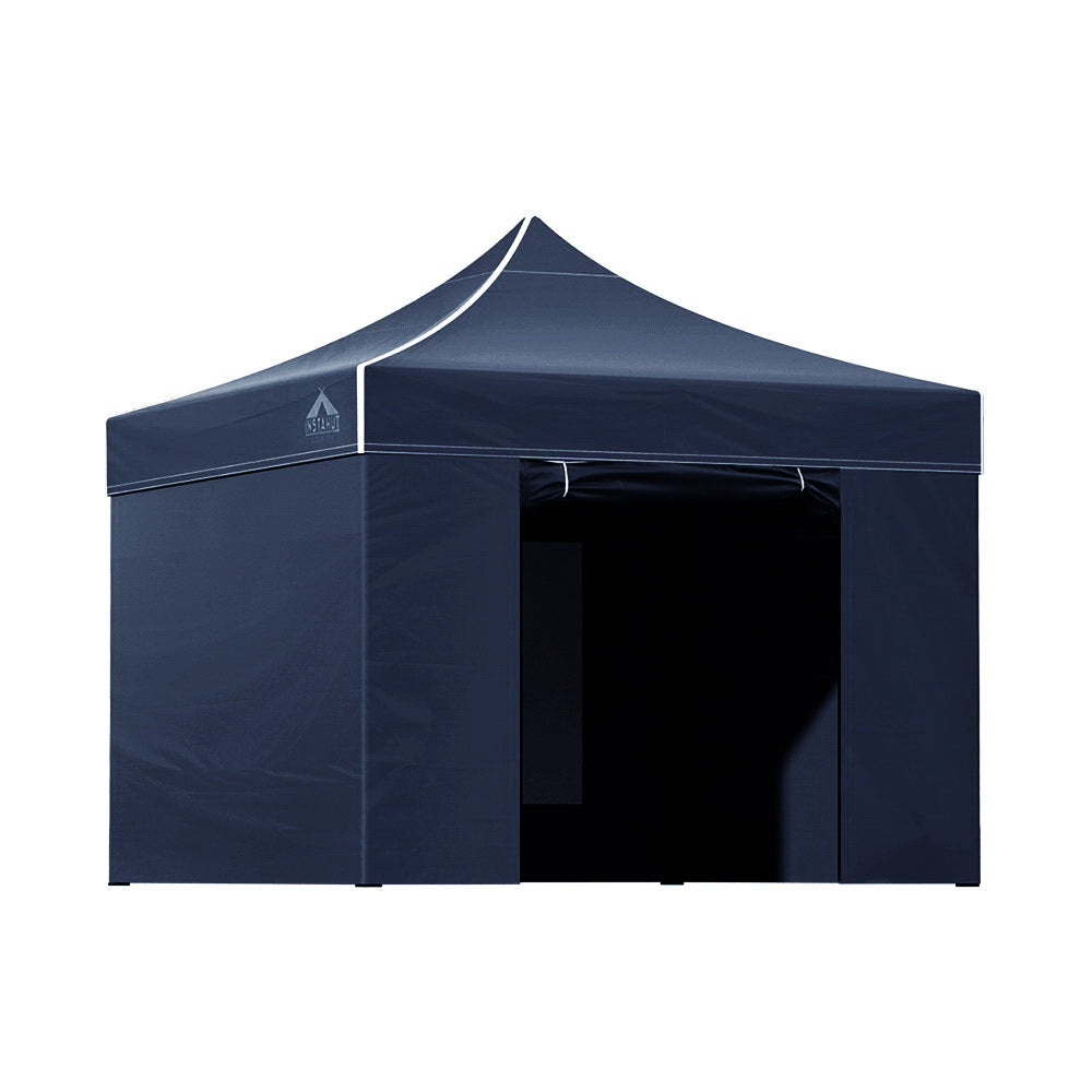 Instahut 3x3 Pop Up Gazebo Folding Tent 500D Oxford Navy