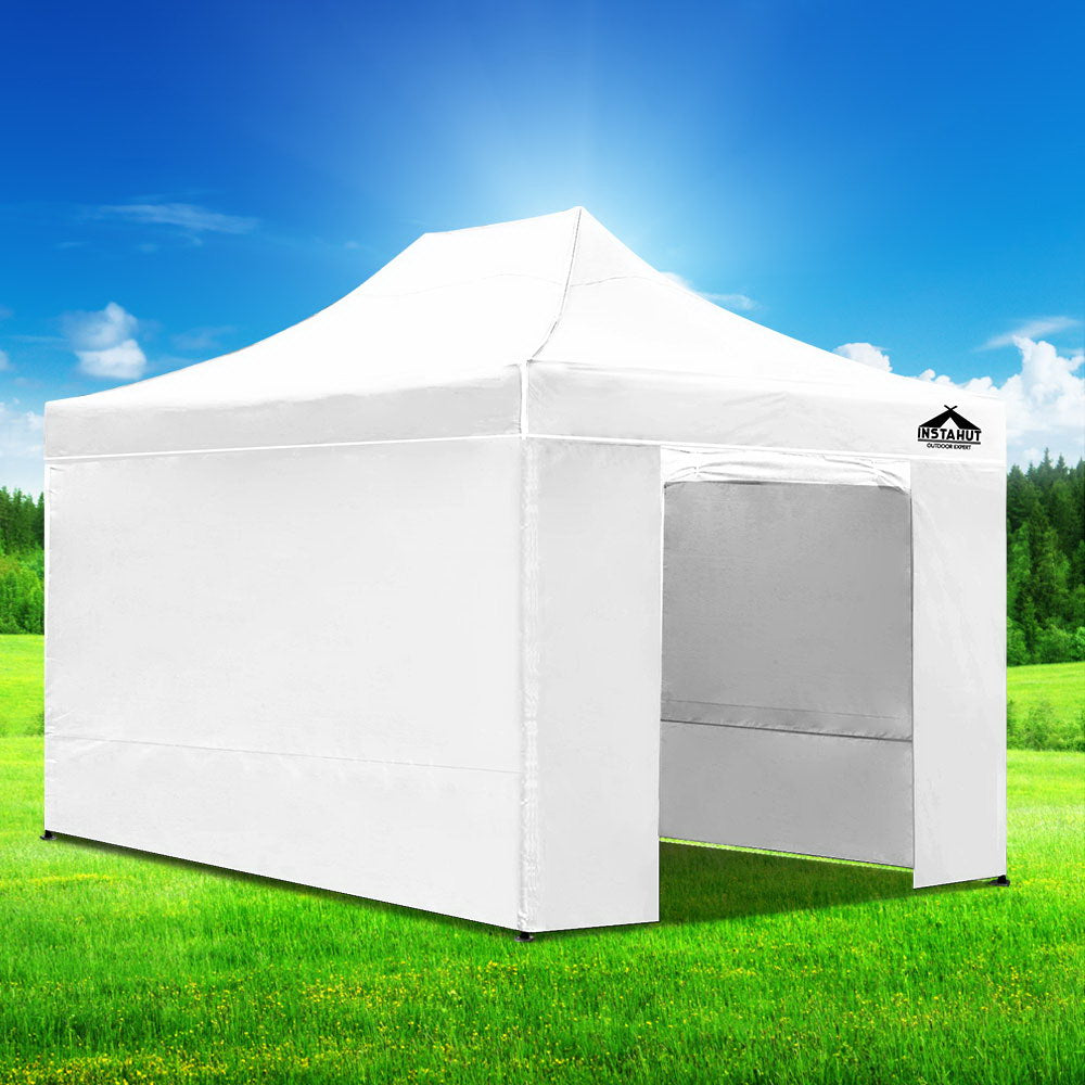 Instahut 3x4.5m Pop Up Gazebo Marquee Tent White