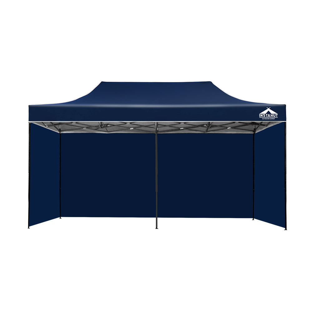 Instahut Gazebo 3x6 Pop Up Marquee Folding Tent Wedding Gazebos Camping Outdoor Shade Canopy Navy