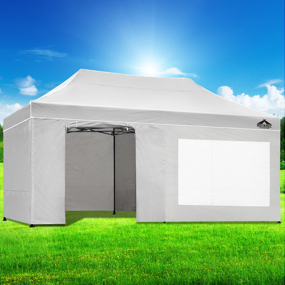 Instahut 3x6m Pop-Up Gazebo 500D Oxford White