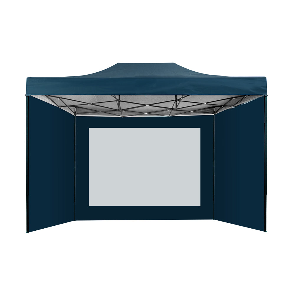 Instahut 3x4.5m Pop Up Gazebo Marquee Outdoor Canopy Navy