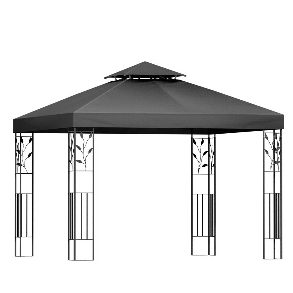 Instahut 3x3m Gazebo Marquee Outdoor Wedding Tent Iron Art Grey