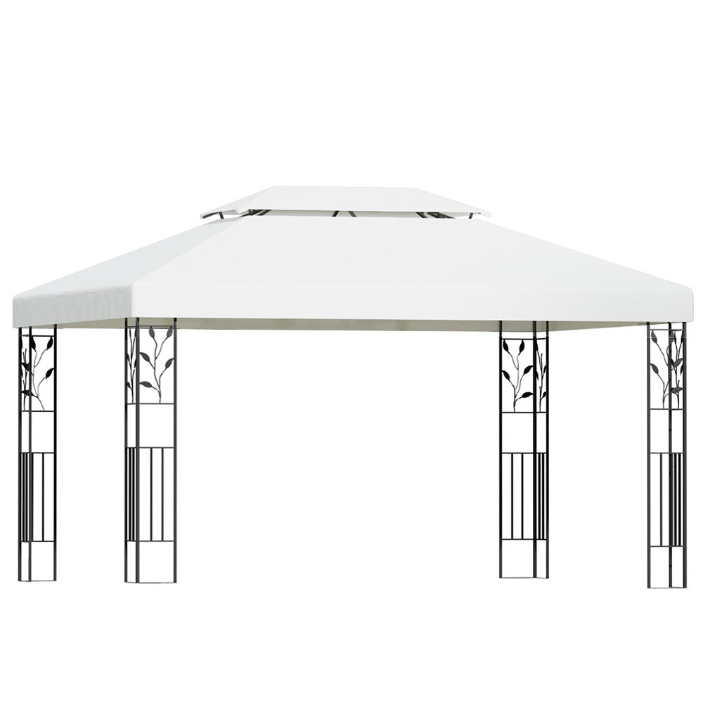 Instahut 4x3m Gazebo Wedding Party Tent Iron Art White
