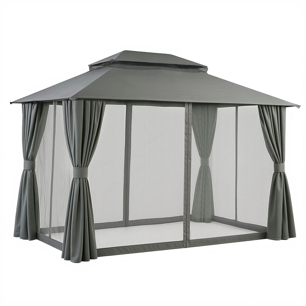 Instahut Gazebo 3x4m Outdoor Canopy Marquee Grey