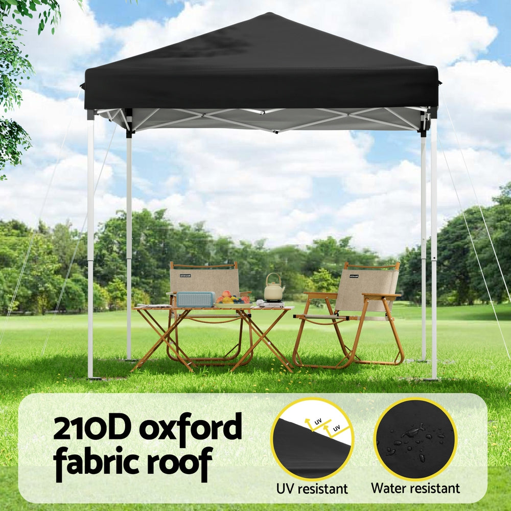 Instahut 2x2m Outdoor Gazebo Marquee Black