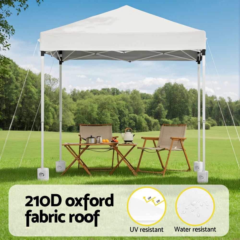 Instahut 2x2m Outdoor Gazebo Marquee Shade White with Base Pods