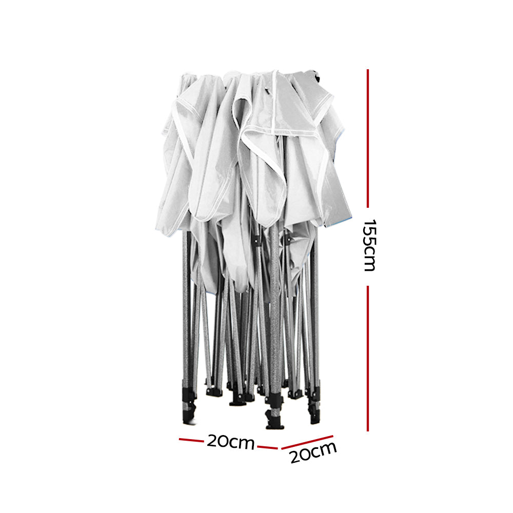 Instahut 3x3 Pop Up Gazebo 500D Oxford White