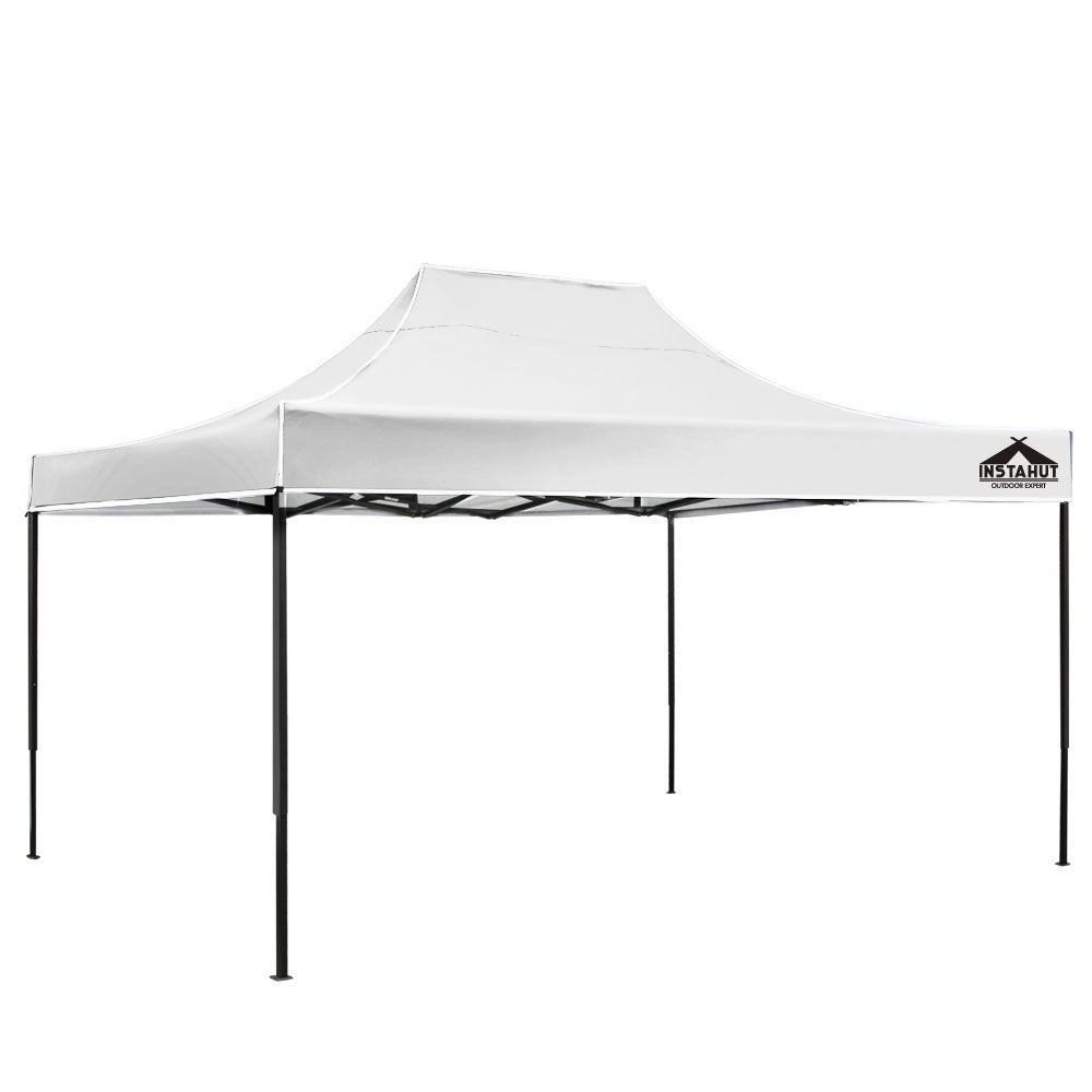 Instahut Gazebo Pop Up Marquee 3x4.5m Folding Tent Wedding Outdoor Camping Canopy Gazebos Shade White