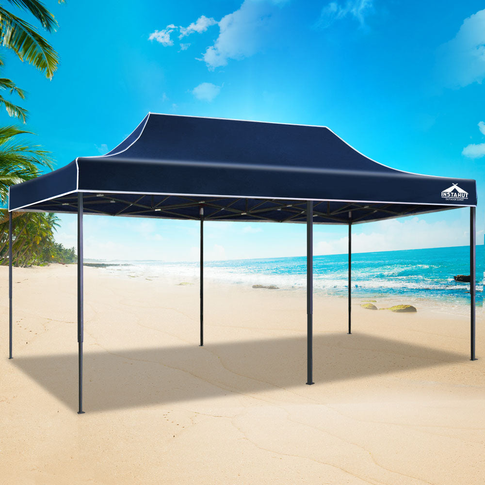 Instahut 3x6m Pop Up Gazebo Marquee 500D Oxford Navy