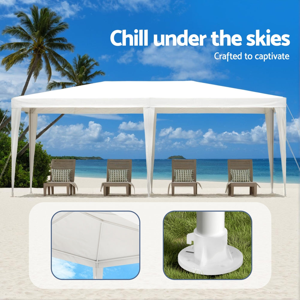 Instahut 3x6m Wedding Gazebo Marquee Tent Outdoor Canopy White