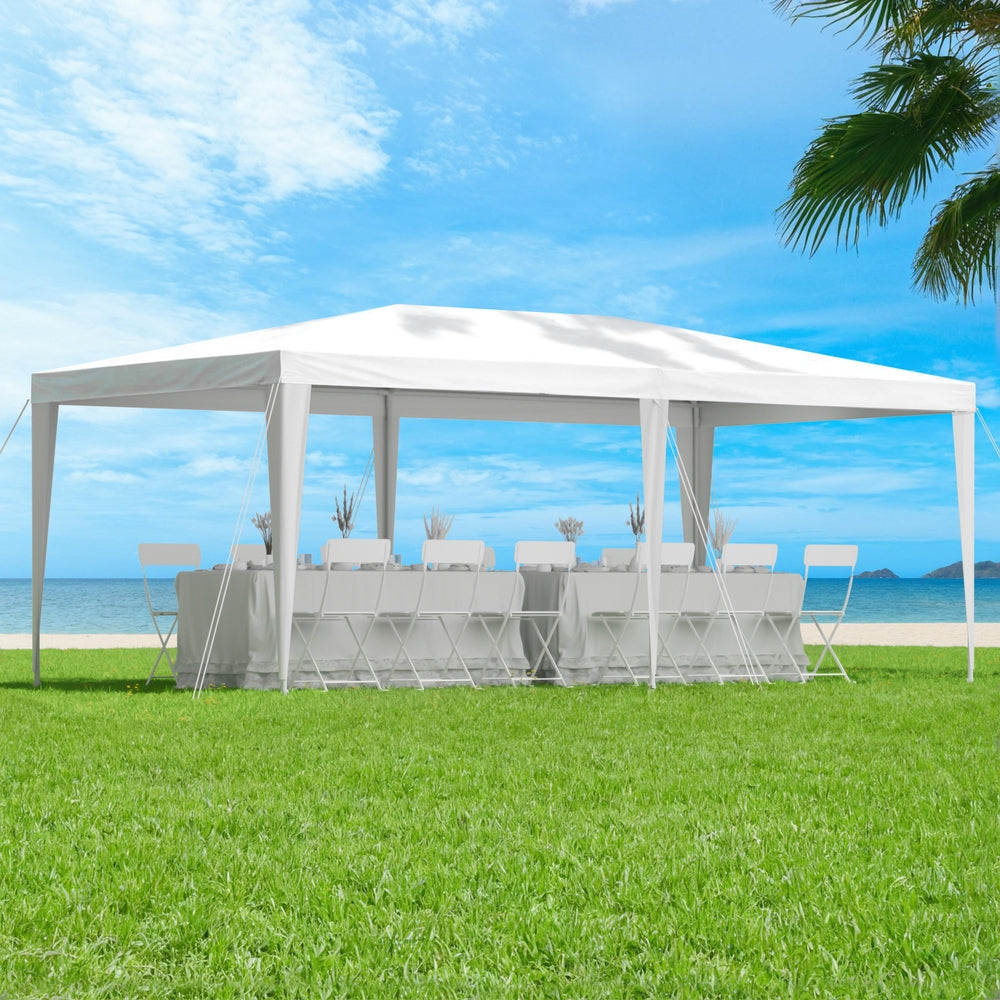 Instahut 3x6m Wedding Gazebo Marquee Tent Outdoor Canopy White