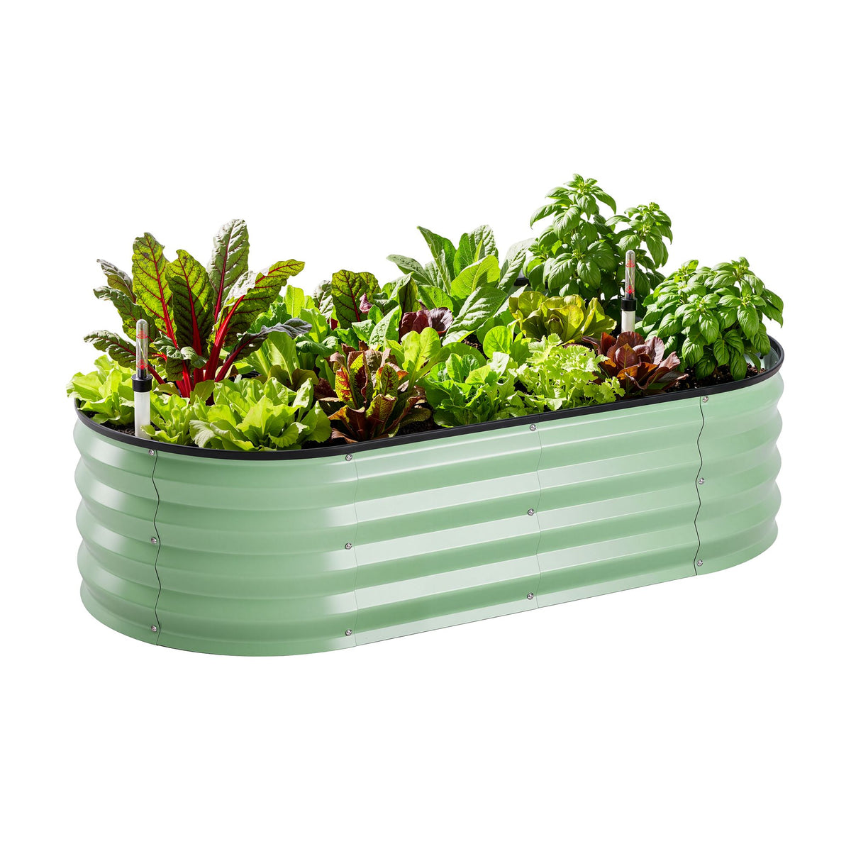 Green Fingers Self-Watering Oval Garden Bed Galvanised 120x60x30cm