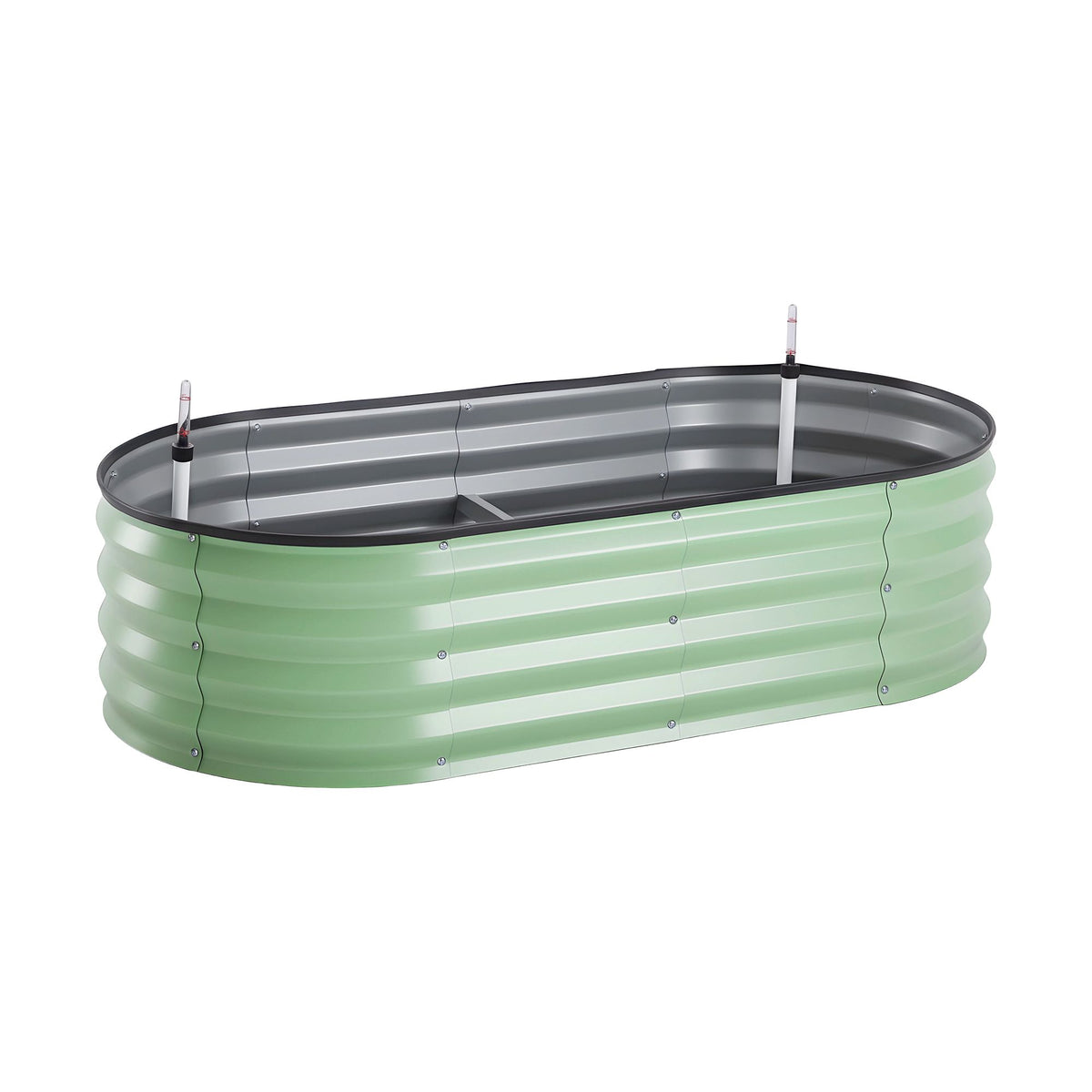 Green Fingers Self-Watering Oval Garden Bed Galvanised 120x60x30cm