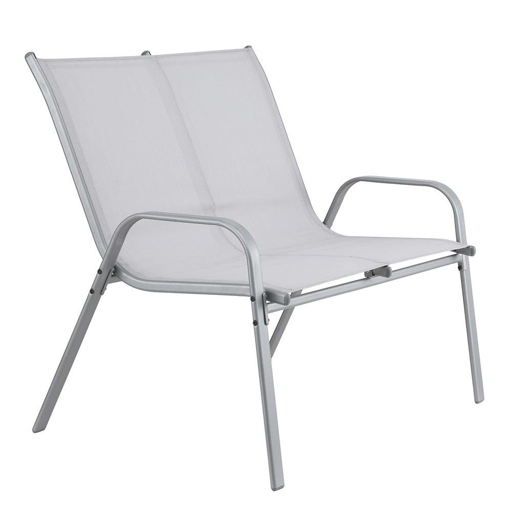 Gardeon 2-Seater Outdoor Bench Steel Grey