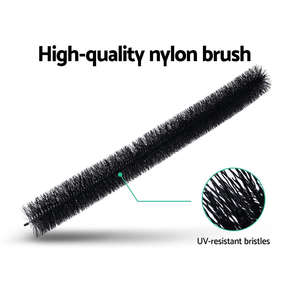 Gardeon 16M Gutter Guard Brush Set 92x10cm Black 18PCS