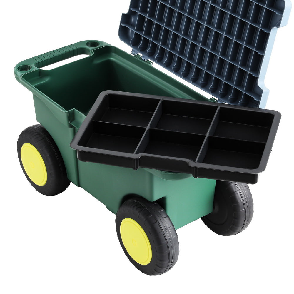 Versatile 3-in-1 Garden Tool Storage Cart 100kg Green Gardeon