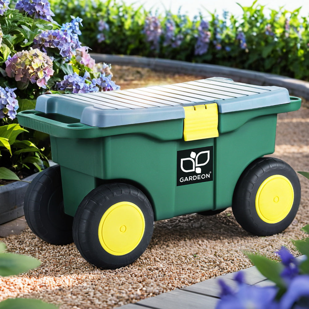 Versatile 3-in-1 Garden Tool Storage Cart 100kg Green Gardeon