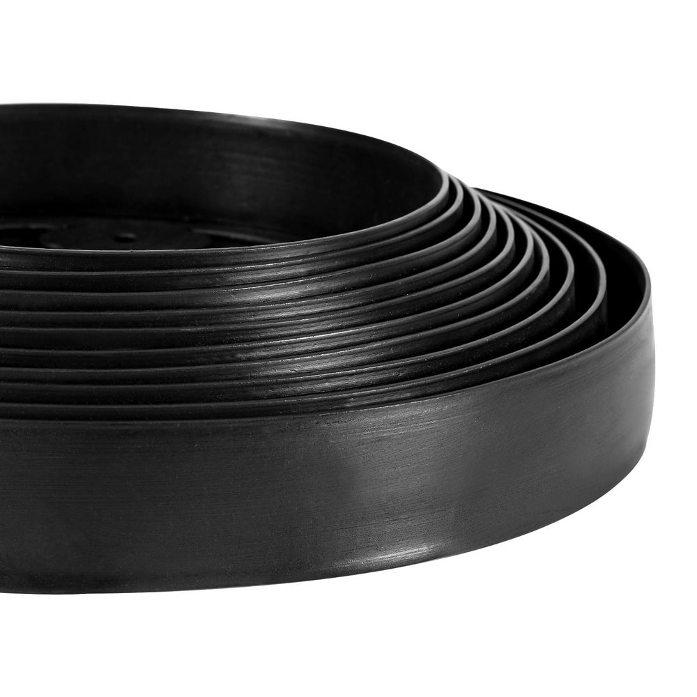 Greenfingers 5cm x 10m Garden Edging Black Set of 5