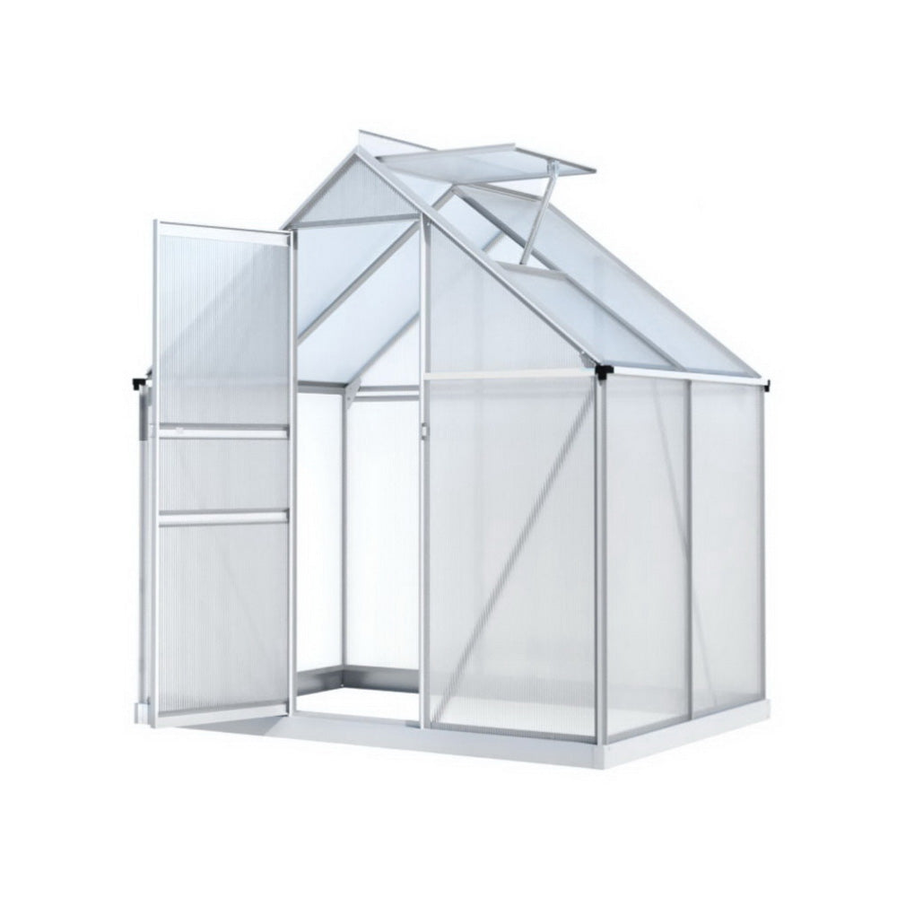 Green Fingers Greenhouse Aluminium Polycarbonate Premium Garden Storage Shed 1.3Mx1.9Mx2.0M