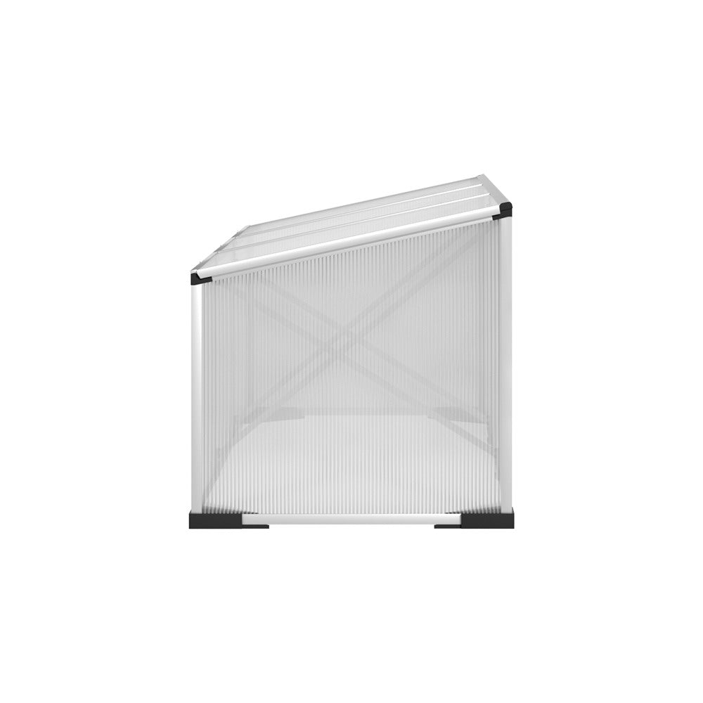 Green Fingers 180x50x50cm Aluminium Cold Frame Greenhouse Silver