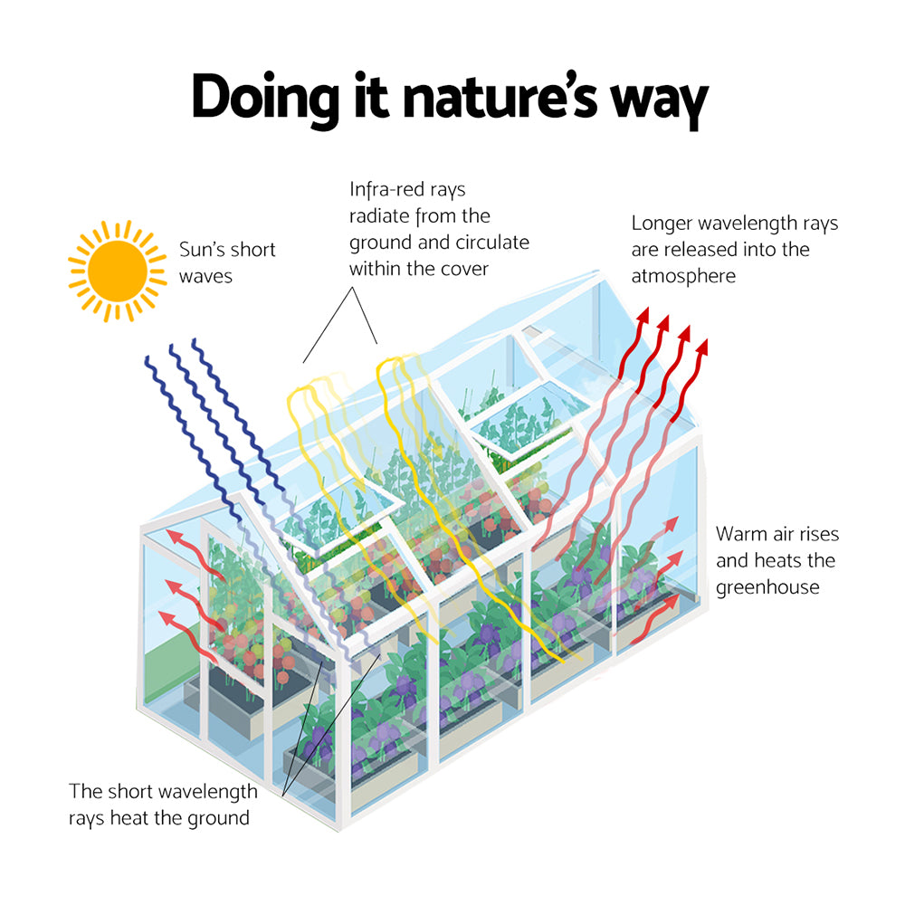 Durable Twin-Wall PC Aluminium Greenhouse with Vents - Greenfingers