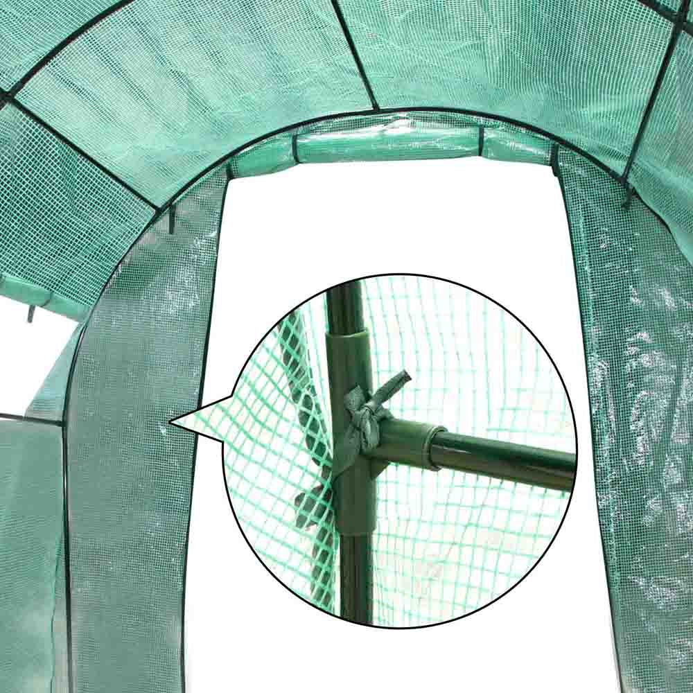 Green Fingers 3x2x2M Walk-In Greenhouse Tunnel Garden Shed Dome Green